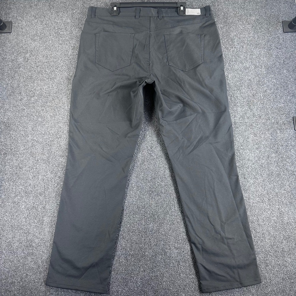 Peter Millar Golf Pants Mens 38/30 38x30 Black Performance Five Pocket Casual - Picture 9 of 16